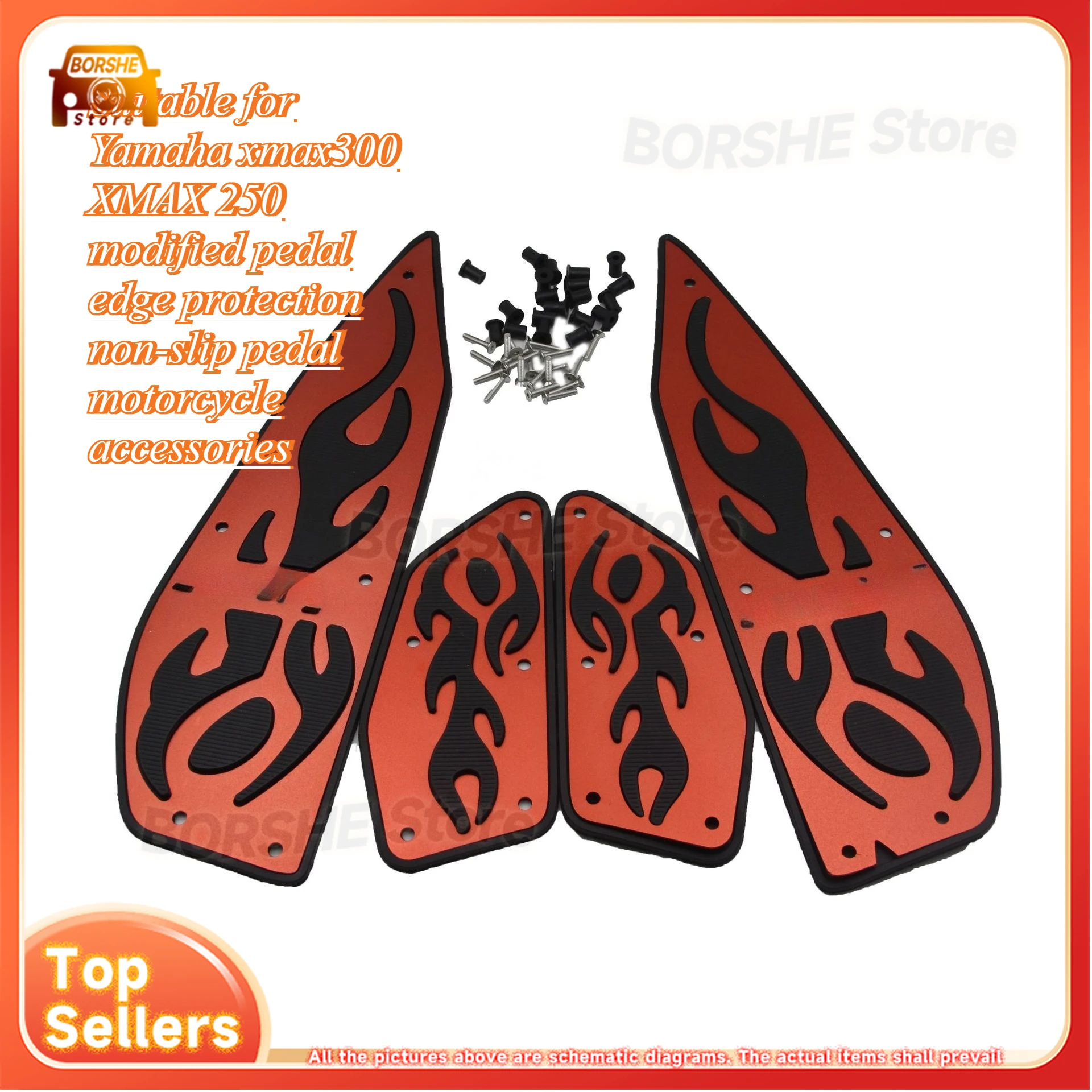 

Suitable for Yamaha xmax300 XMAX 250 modified pedal edge protection non-slip pedal motorcycle accessories
