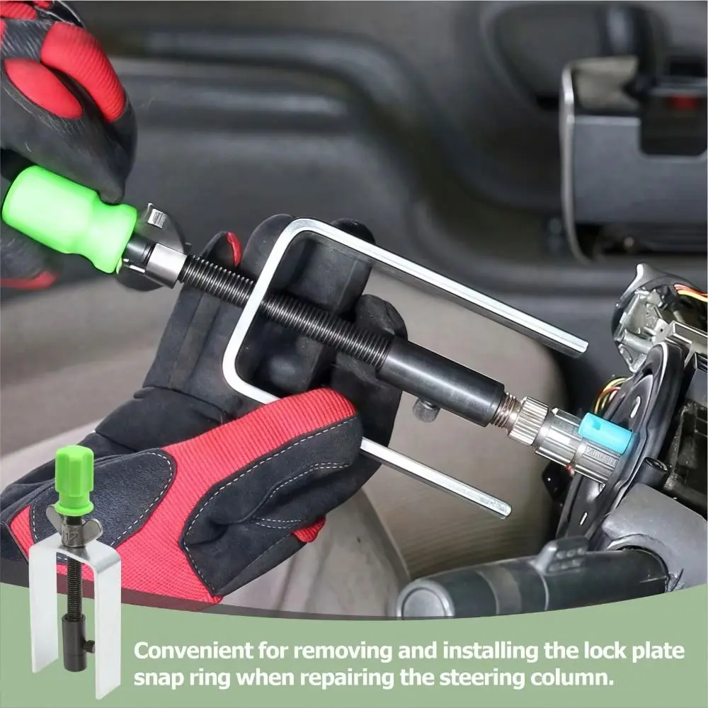 

Universal Steering Wheel Lock Plate Tool Heavy Duty Steel Splitter Steering Wheel Puller Adjustable Tool Universal Tool