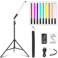 LUXCEO Q508A LED RGB Video Light Tripod Remote Control 3000K-6000K Studio Photo Lighting Bar with Tripod For Youtube TikTok Vlog