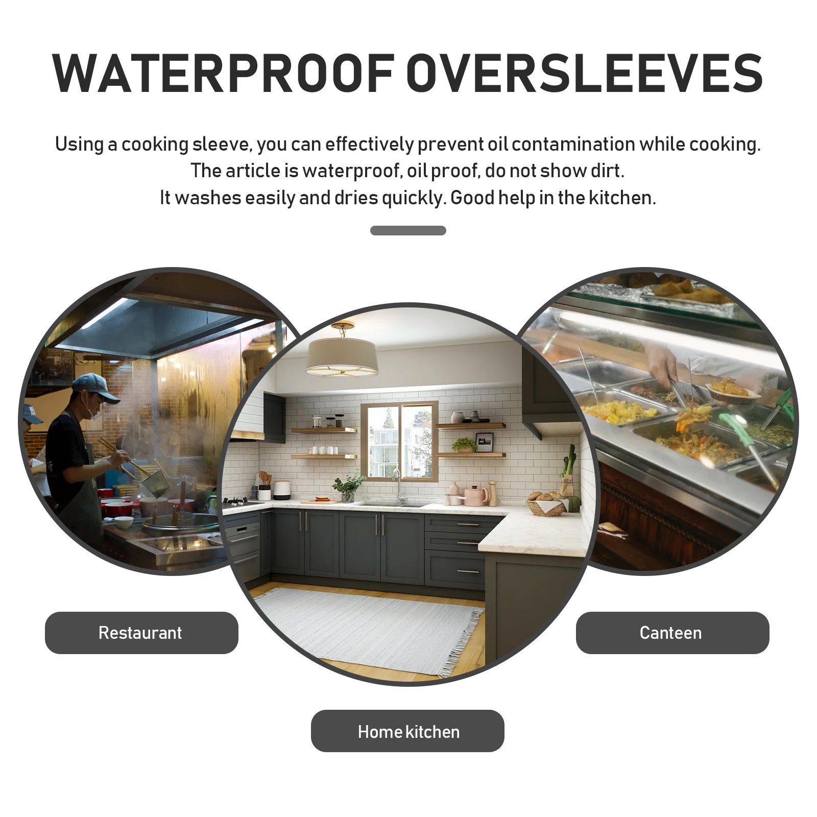 4 Pairs Waterproof and Oilproof Sleeve Reusable Oversleeves Household Arm Oil-proof Covers Tarpaulin Dishwashing Practical