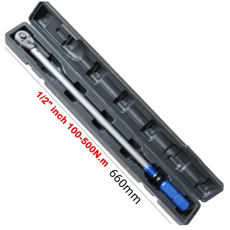 1/2 Polegada 100-500 n.m série ajustável 72 dentes display digital clique chave de torque conjunto métrica chave de torque resistente