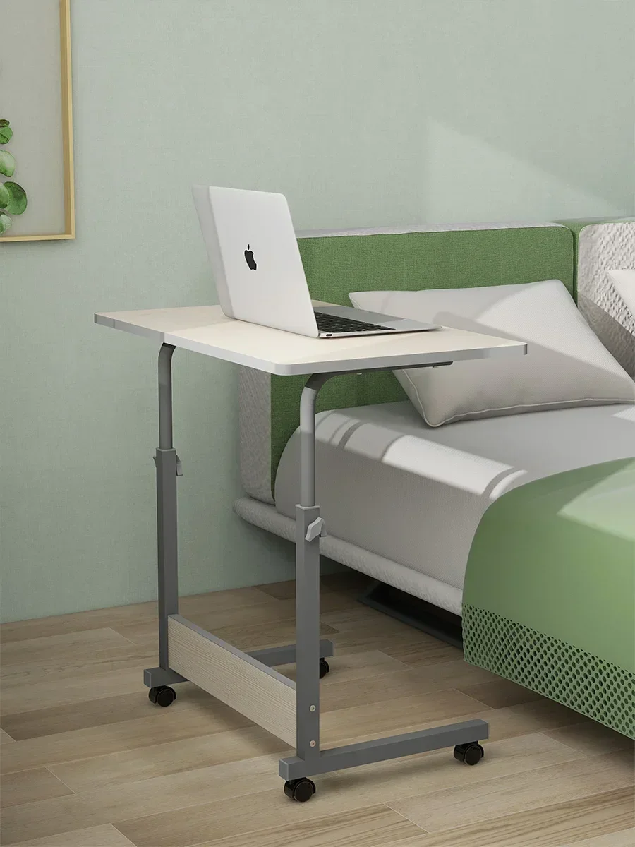 Mobile wheel, simple computer, bedside table, adjustable dining table, household small desk, bedroom, learning keyboard, table