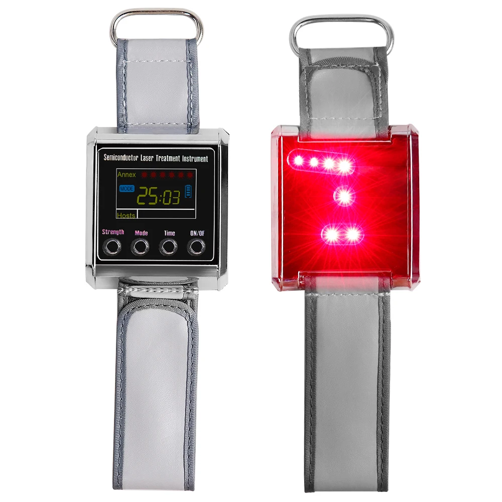 650NM Diode Laser Therapy Watch LLLT for Rhinitis Diabetes Hypertension Thrombosis High Cholesterol Irradiation Equipment