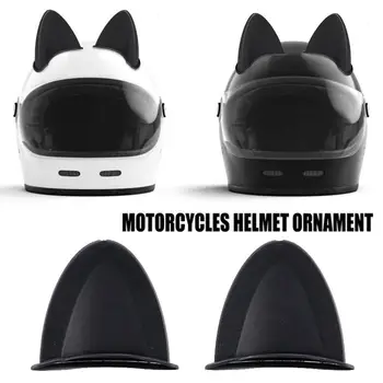 Ein Satz Motorrad helm Katzen ohren Glocken Dekoration Motocross Helm Zubehör Plüsch niedlichen Ohren Aufkleber Cosplay Party Universal