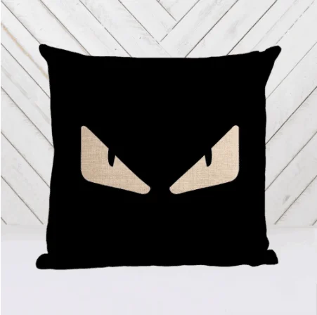 Cartoon pillow cover, Retro Originality Fashion Little Monster cartoon love Court style eyes throw pillow case pillowcase wholes