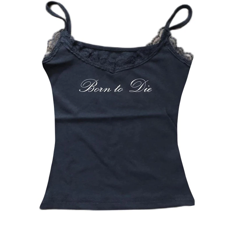 Women's Sleeveless Camisole Y2K Sexy Lace Streetwear Hip Hop Punk