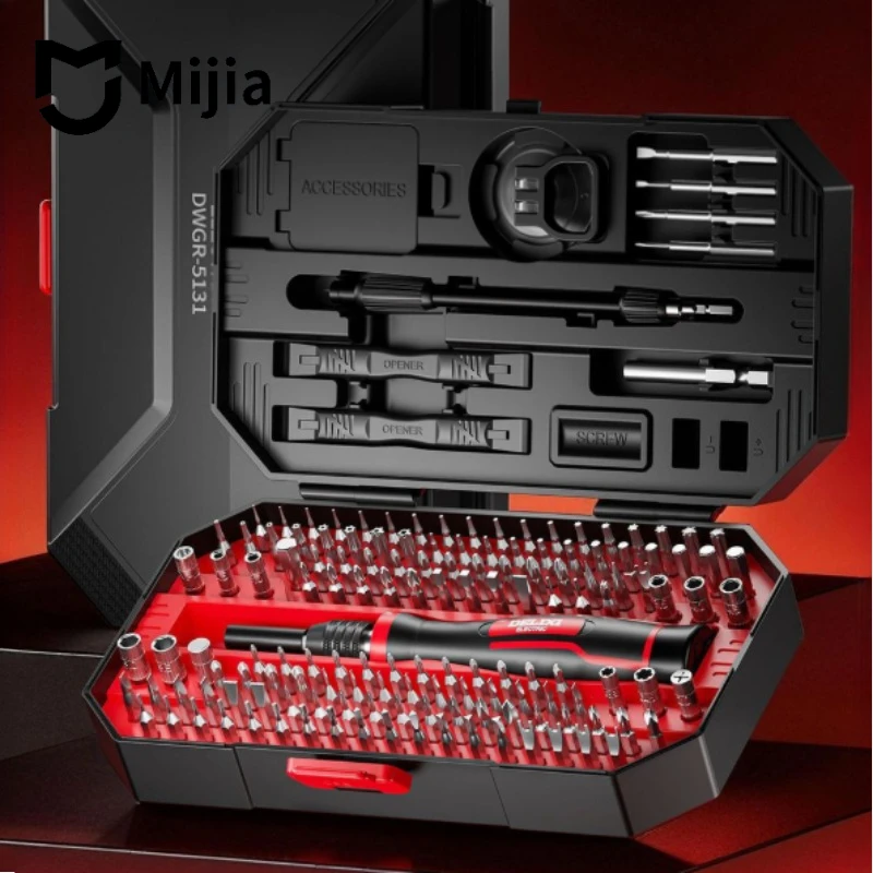 mijia-delixi145-in-1-screwdriver-set-precision-magnetic-screw-driver-tool-bits-for-switch-phone-repair-tools-set-professional
