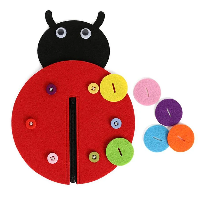 Children Diy Button Early Education Children Toys Montessori Teaching AIDS To Learn Non-woven Fabric Button Up Toy Supplies