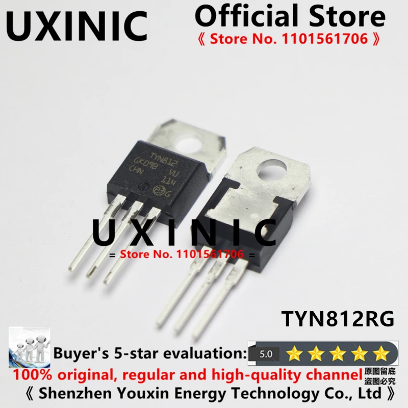 UXINIC  100% New Imported Original  TYN812RG TYN812 TO-220 Thyristor 12A 400V 600V 800V