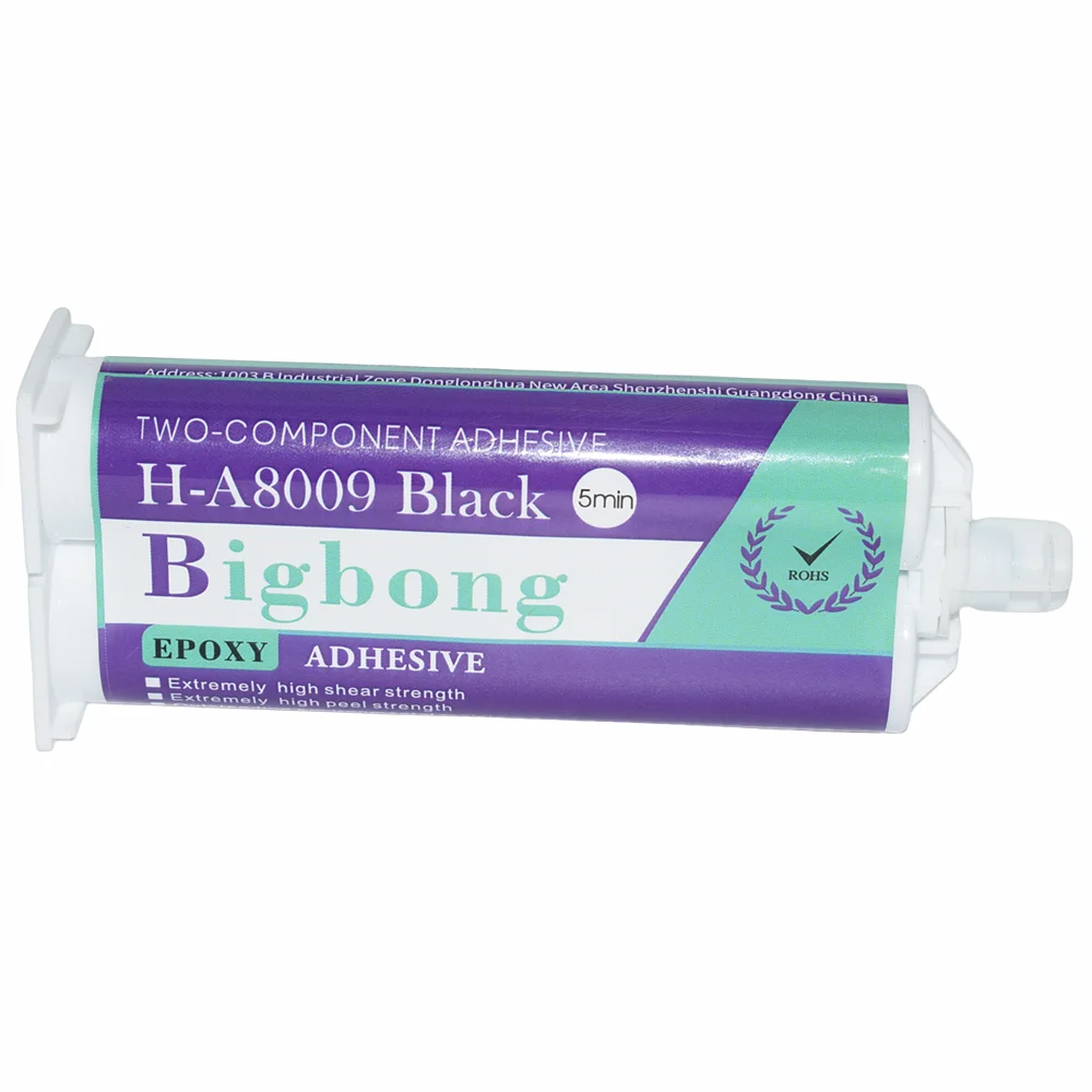 10pcs Structural Glue 50ml Black Epoxy Resin Adhesive Two-Component 1:1 AB Glue Strong Adhesives for 50ml Glue Gun 1:1 Dispenser