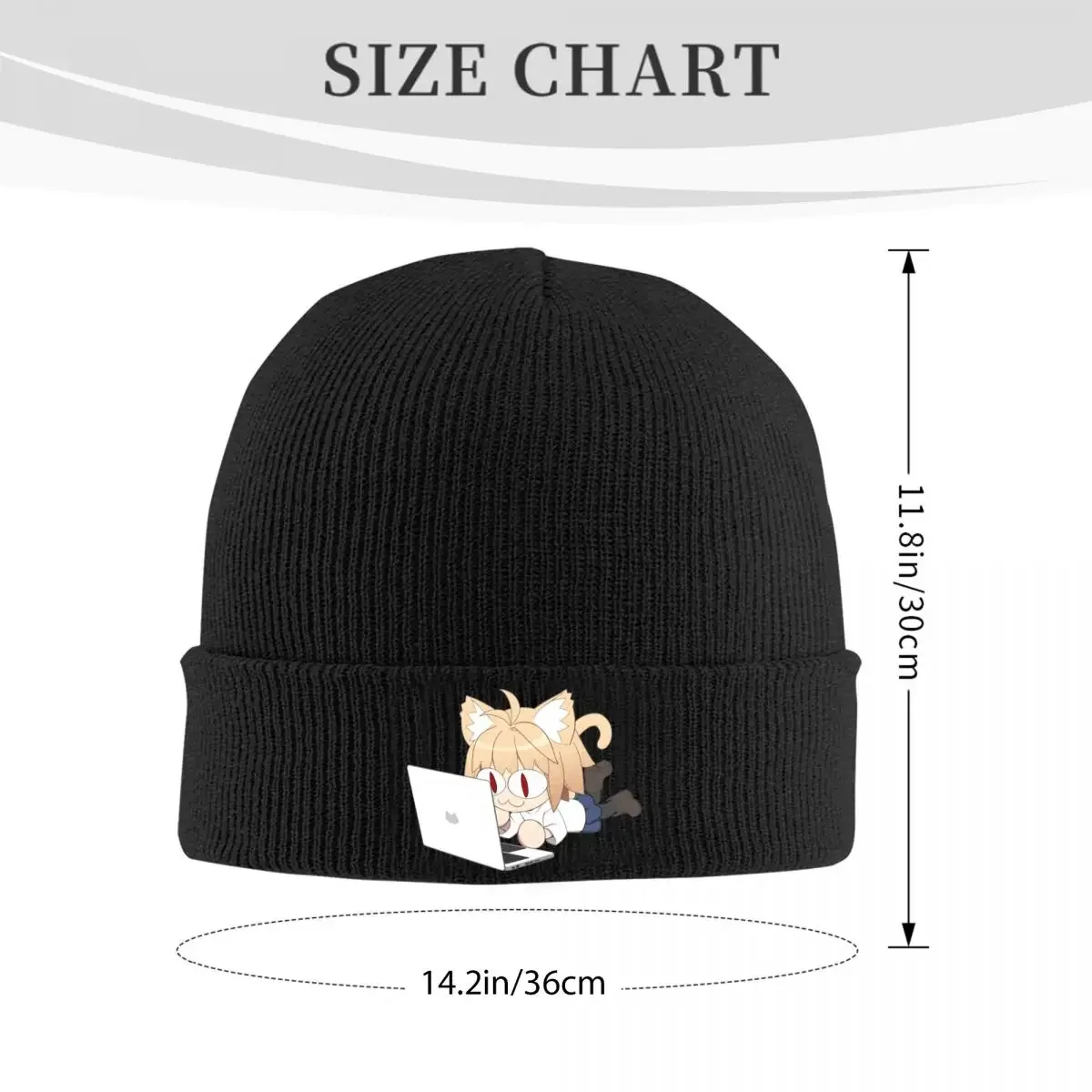 Neco Arc Logo Beanie Hats Knitting Hat Outdoor Sport Warm Men Women Caps Autumn Winter Printed Bonnet Hats Birthday Present