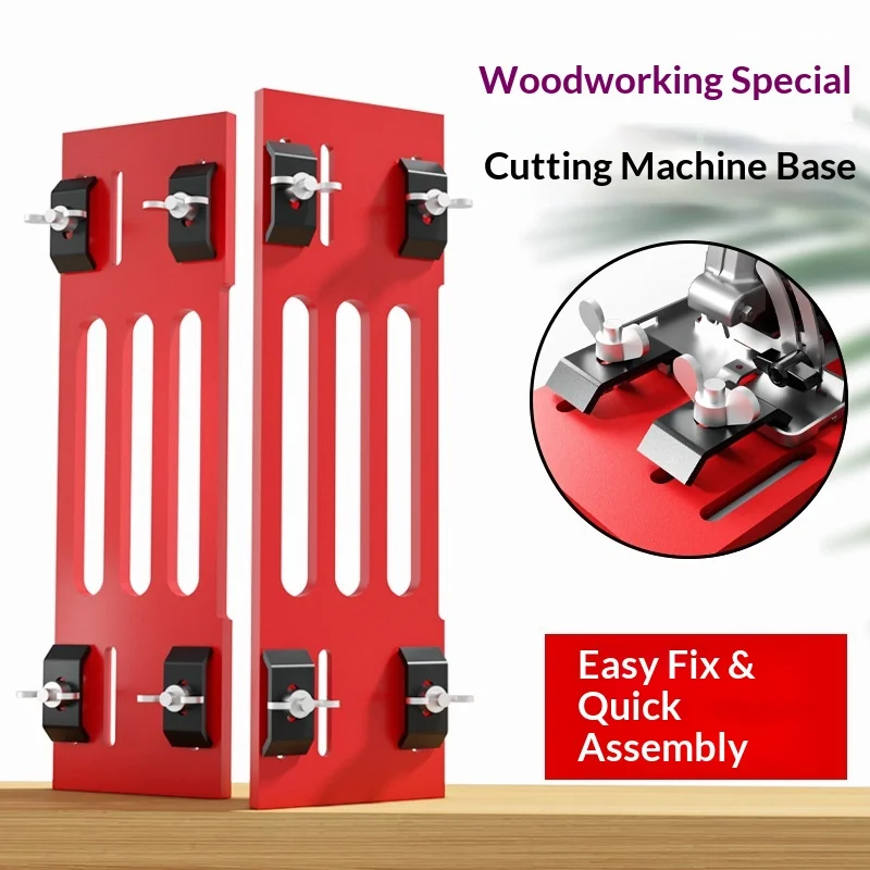 Woodworking Cutting Board Arc Slotting 2-in-1 Non-Punching Backing Base for Router