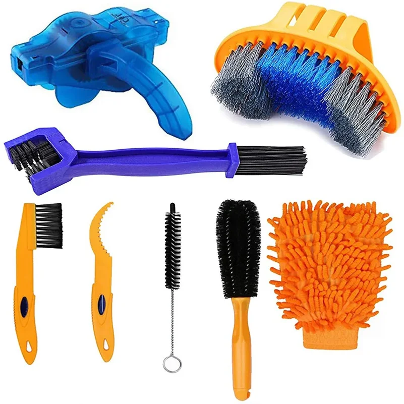 

Chain Cleaner Portable Cycling Cleaning Kit Bicycle Scrubber Brushes Set Bike Wash Repair Tool for Mountain Road Motorcycle