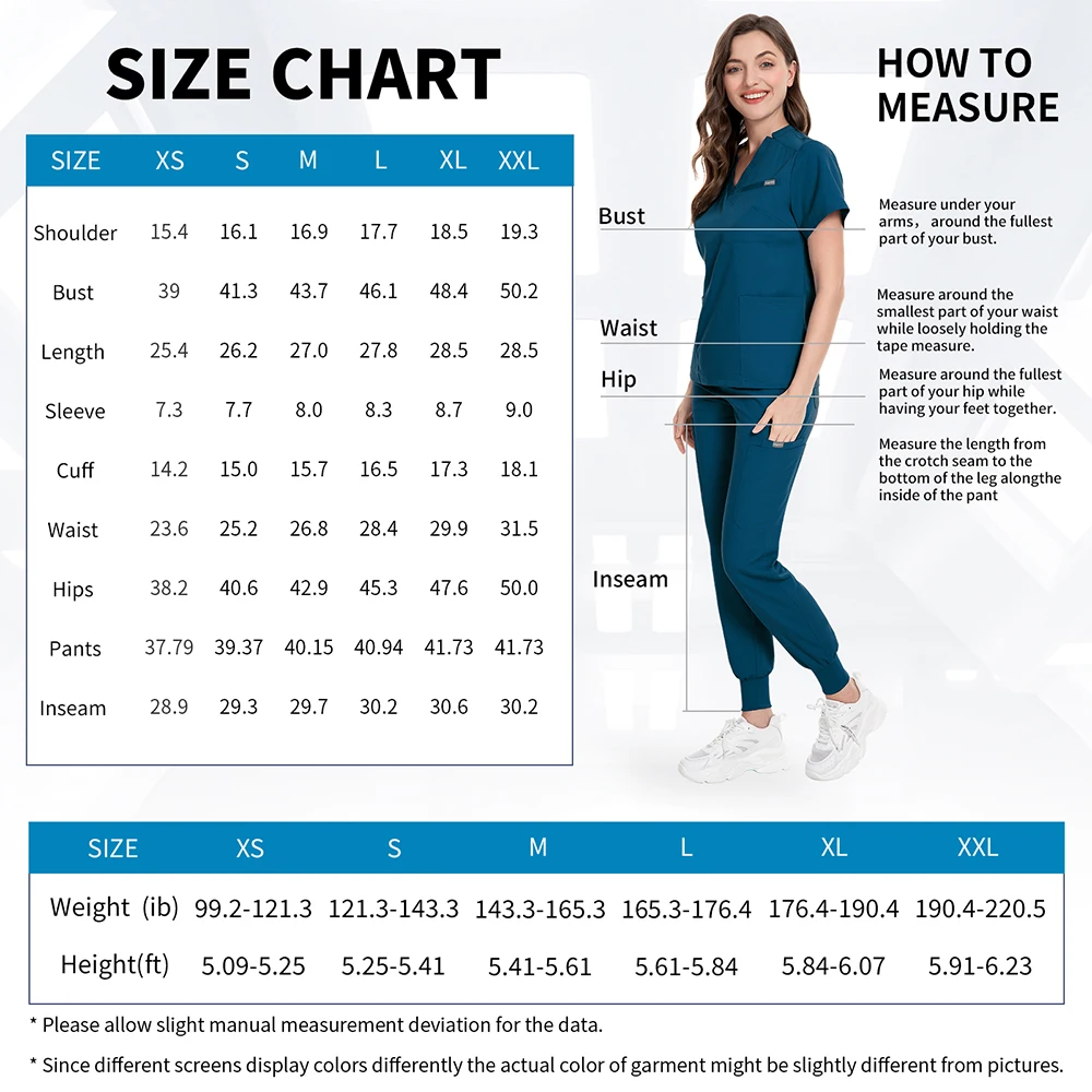 Hospital Nursing Uniform Surgery Scrubs Top Pant Women Men Clinical Workwear Dental Nurse Doctor Work Clothes Polychrome Uniform