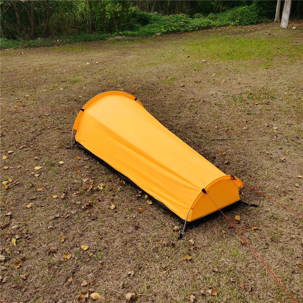 Ultraleichtes Zelt - 1-Personen-Rucksackzelt, Ein-Personen-Mesh-Bivy, Wasserdichter Schlafsack für Rucksackreisen und Camping – Detail 15