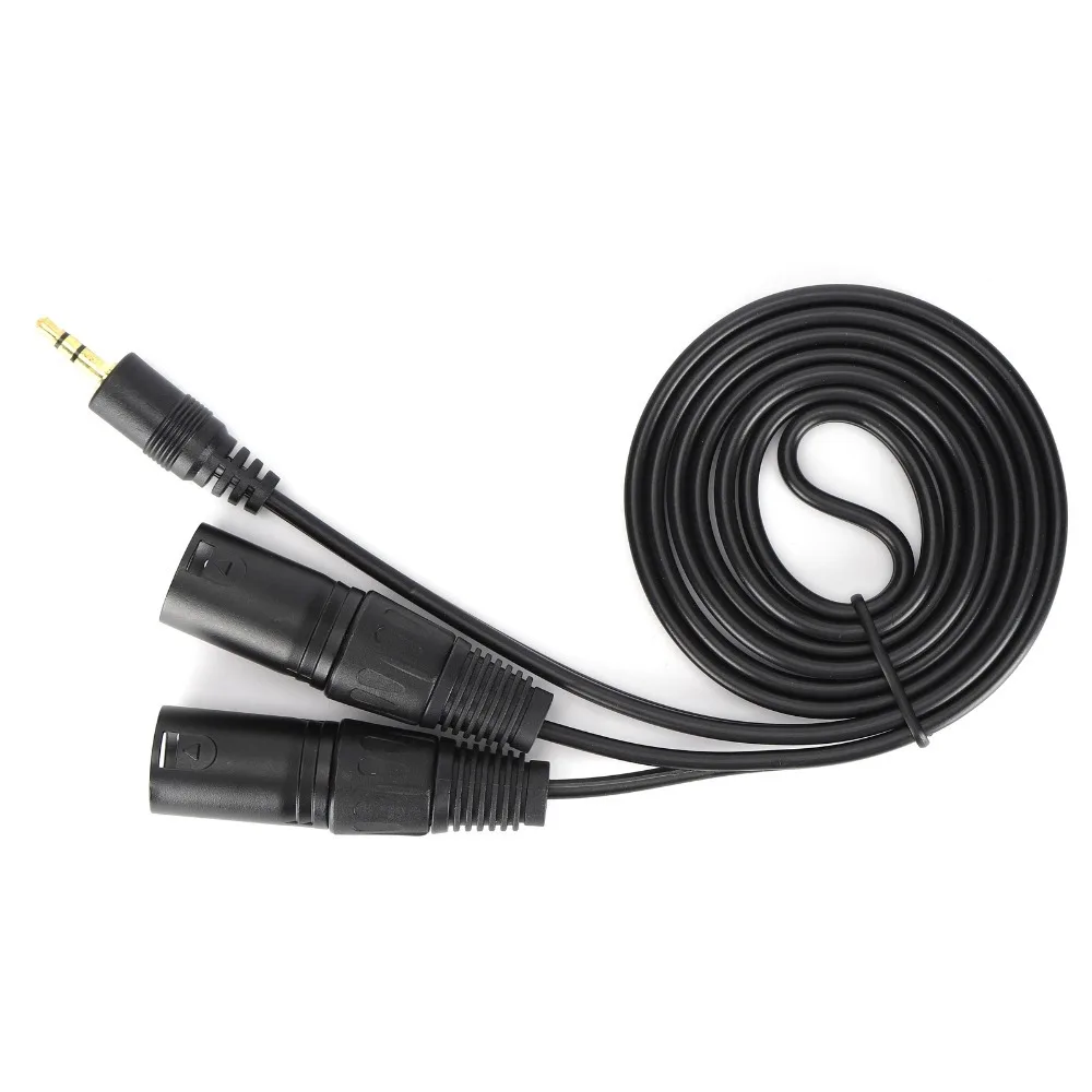 1/8 Inch to 3-Core Double XLR Microphone Cable Plug and Play 3.5mm Connector to Dual XLR 3 Pin Male Adapter Audio Adapter Cable