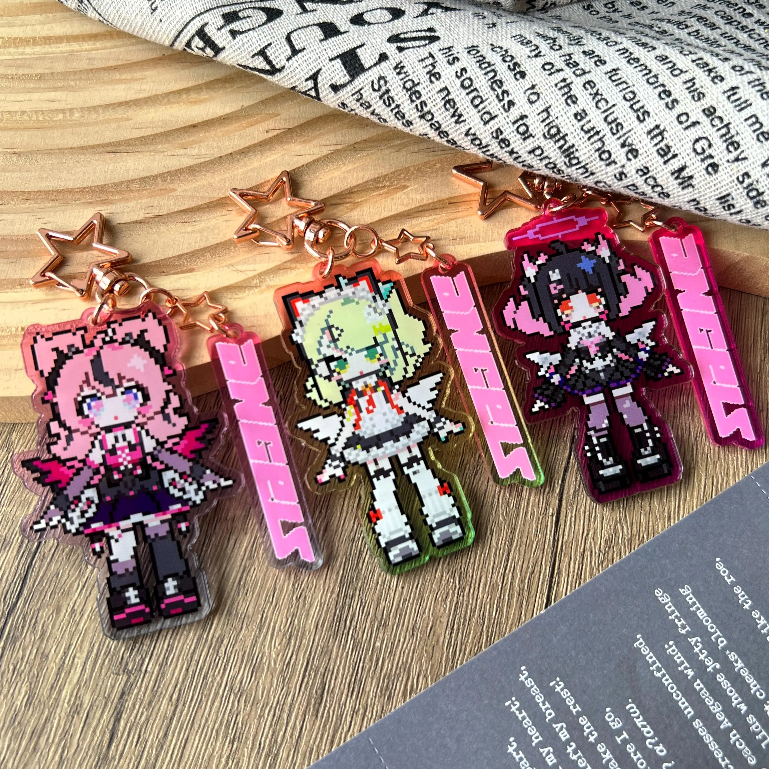 Zenless Zone Zero Sunna NangongYu Aria Acrylic Keychain | Zenless Zone Zero Pixel Chibi | ZZZ Star Bag Charm | Gaming Merch Gift