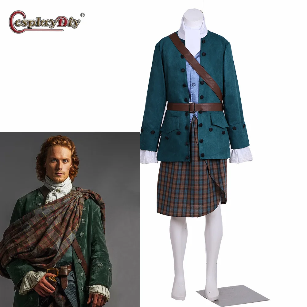 

Outlander Jamie Fraser Cosplay Costume Man's Scotland Highland Outfit Medieval Dress Halloween Stage Suit
