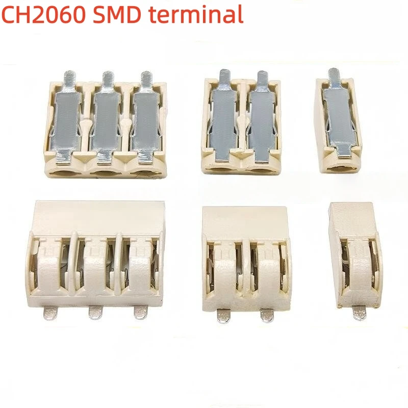 10/50PCS 2060 Push Terminal SMD Horizontal SMD Quick Socket LED Lighting Reflow Soldering High Temperature Resistance 1-3P