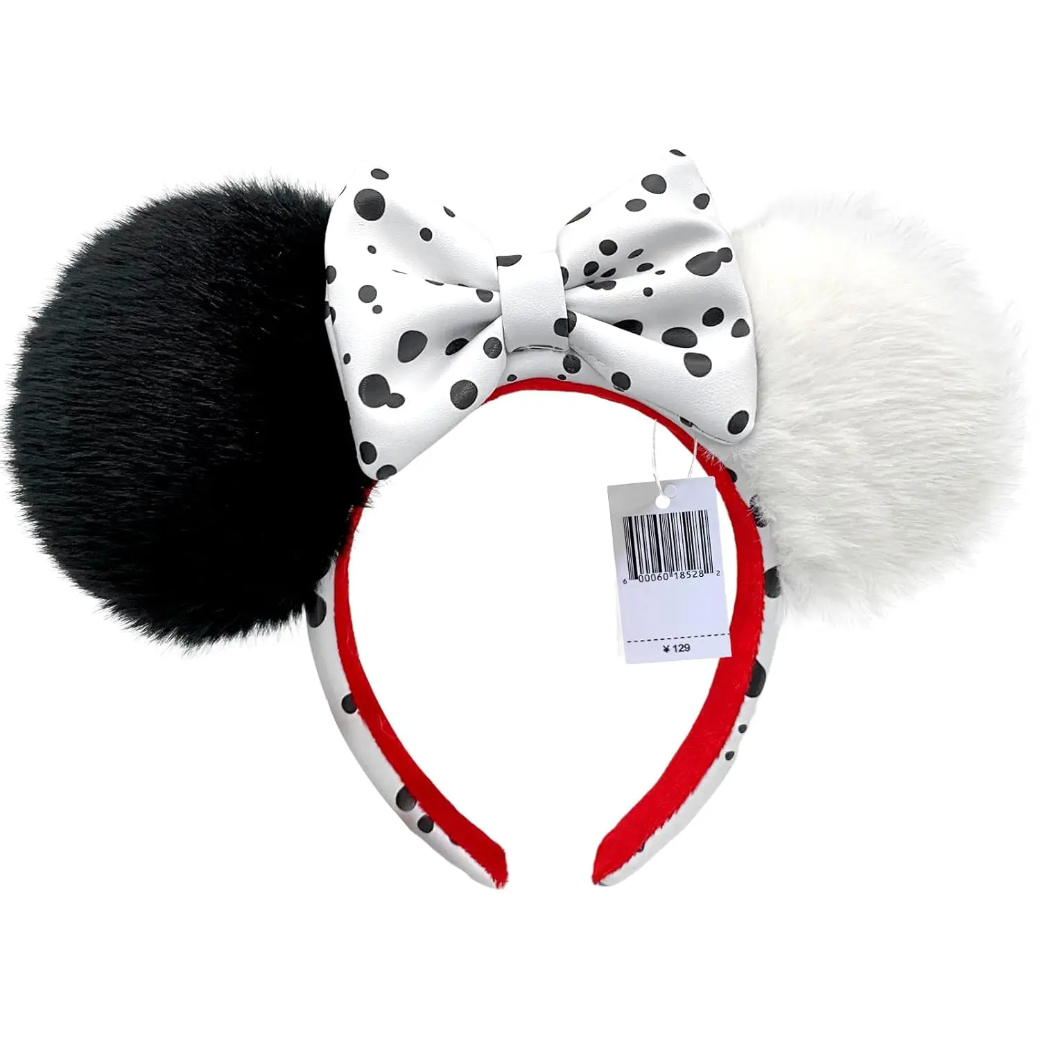 

Mickey Mouse Bow Headbands Black White Plush Ear Party Christmas Halloween Princess Decoration Cosplay Costume for Girls Women