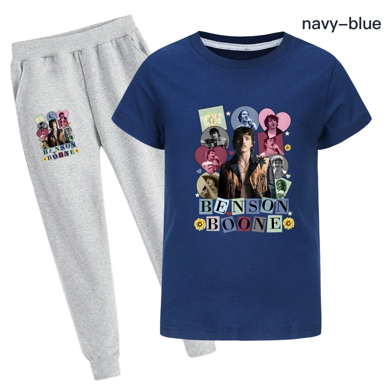 

New Benson Boon Summer Children Sports Suit Boys Baby Girls Short Sleeve Tops+Pants Two-piece Set Kids Christmas gift Outfits