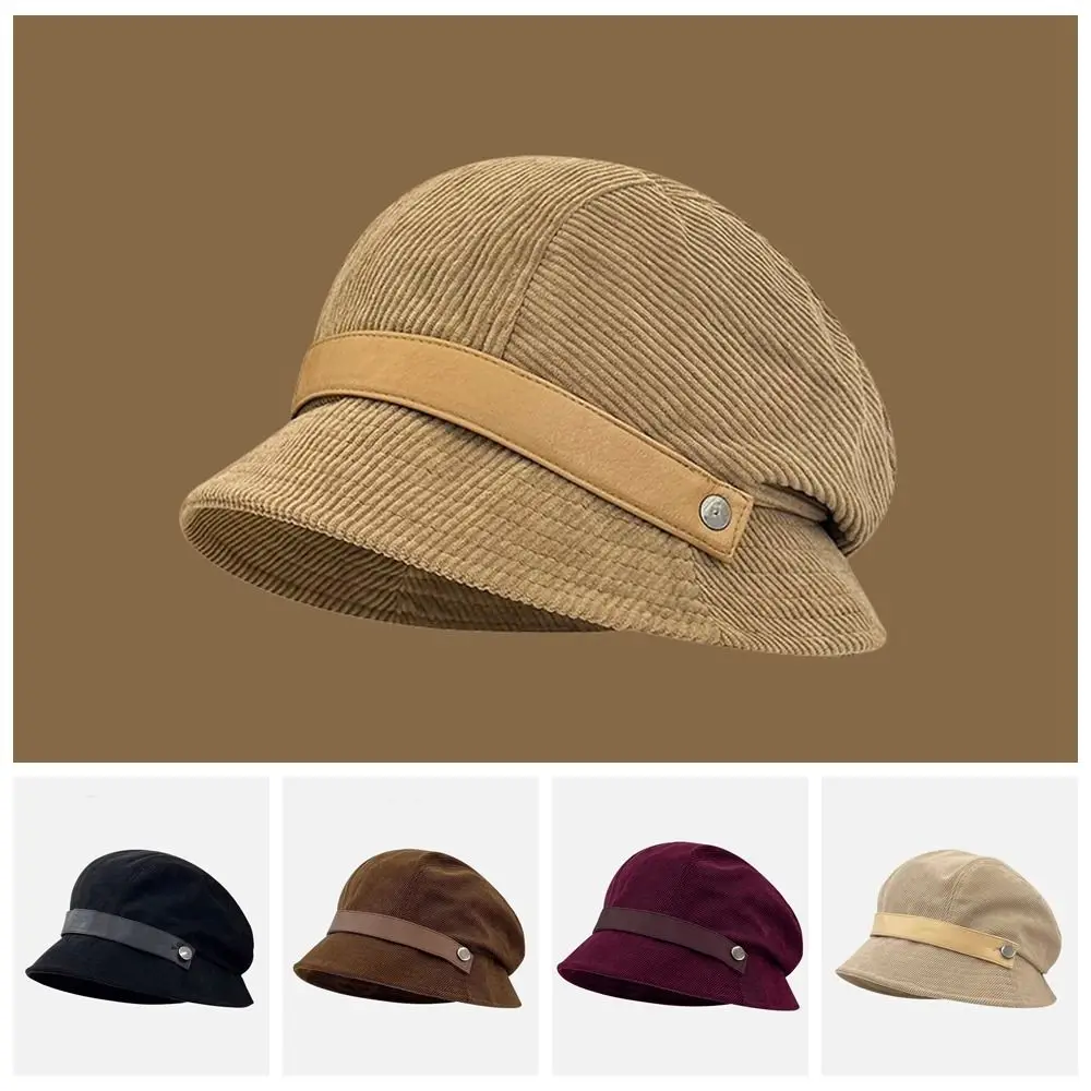 خمر واسعة الحواف سروال قصير قبعة بحافة دافئة بلون صياد قبعات الرجعية خمر عادية حوض دافئ قبعة الخريف الشتاء
