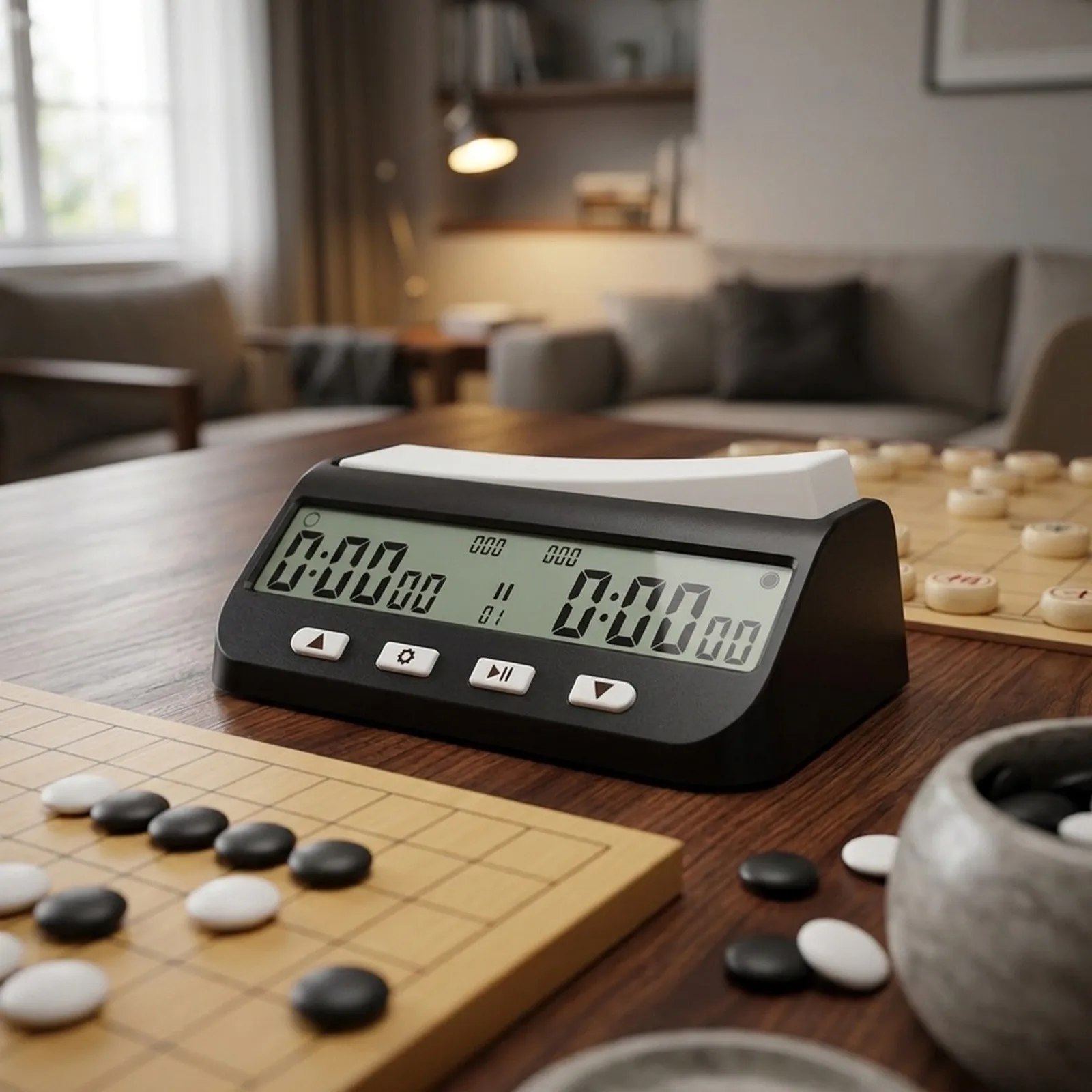 Board Game Timer Multi-function Timer Black Digital Chess Timer Compact Size Efficient Operation Plastic Material
