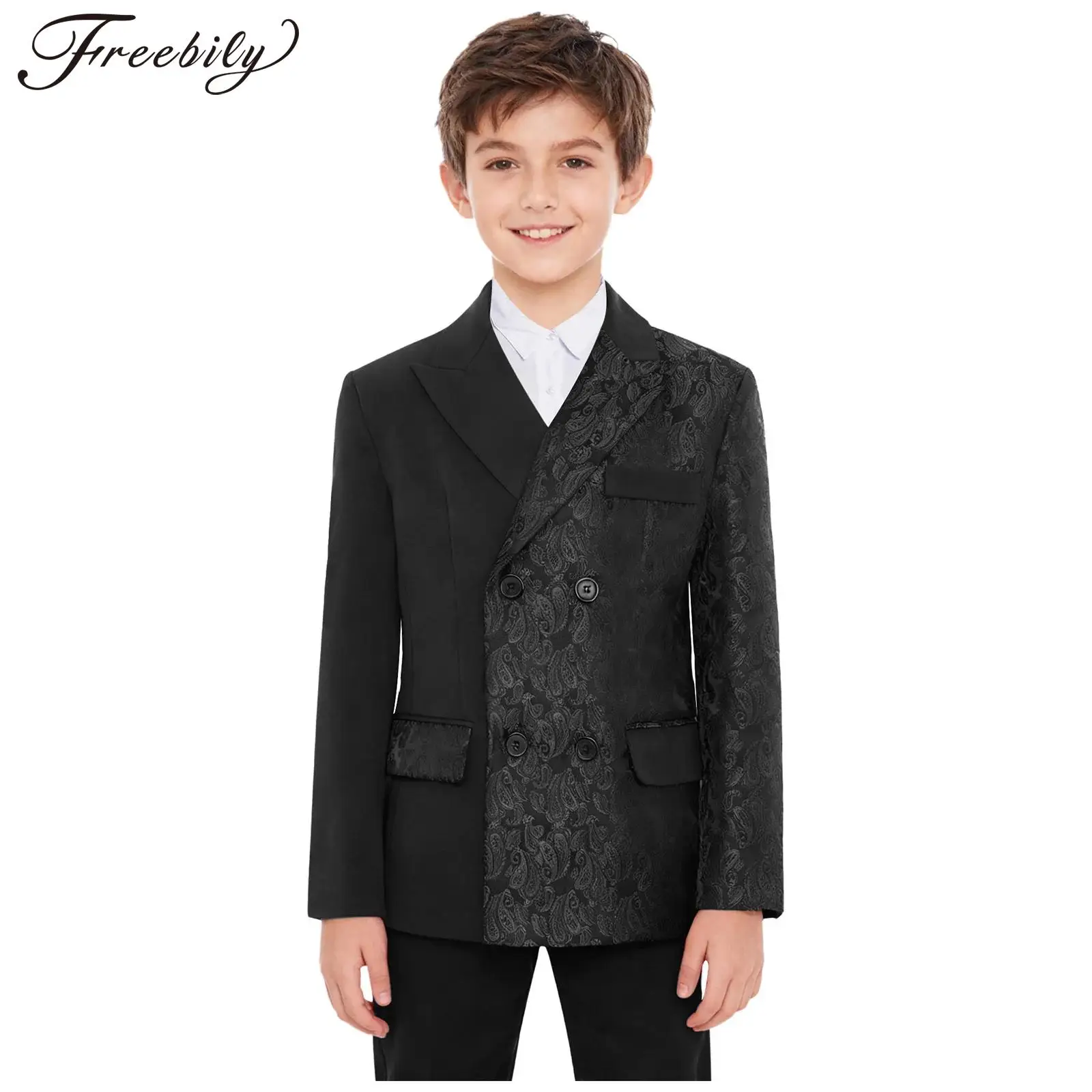 

Костюм с цветочным принтом для мальчиков, пальто, праздничные пальто, танцевальные костюмы, официальная верхняя одежда, костюмы с длинными рукавами, куртка, праздничная одежда для выступлений