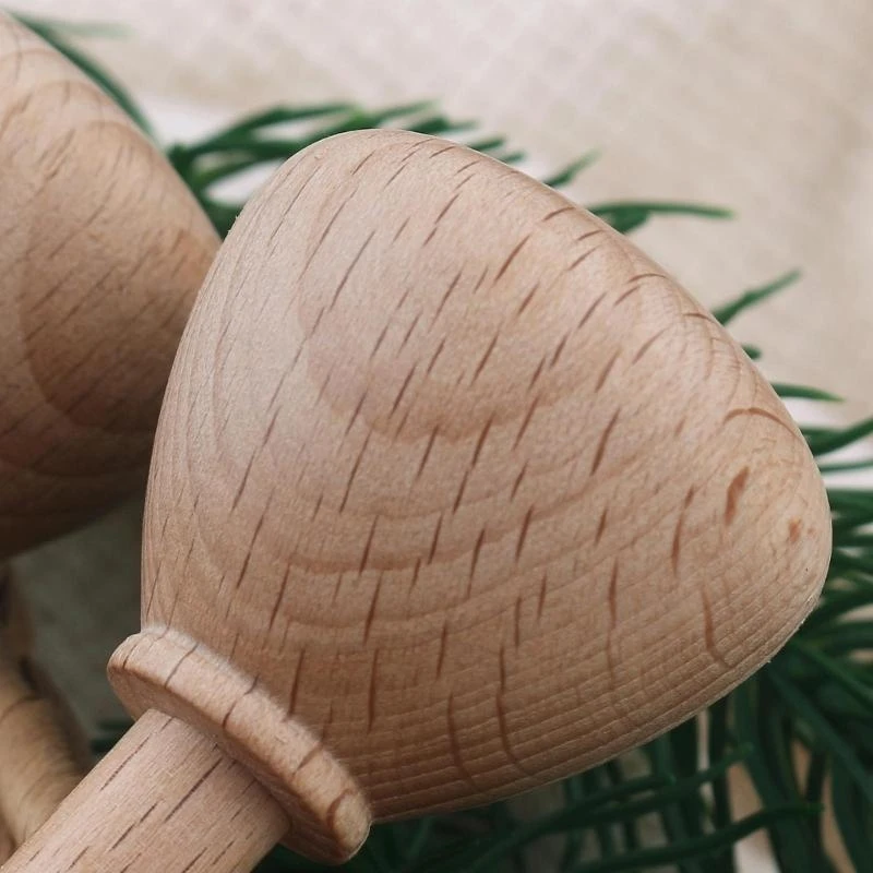 놀이를위한 나무 아기 딸랑이 그립 아기 젖니가 남 장난감 청각 감각 자극 간호 선물 Boho 스타일 0-12 개월 15UB