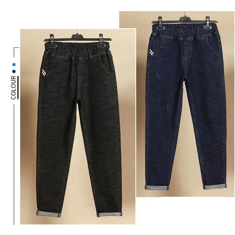 2024 New Fashion Big Size 6XL Baggy Jeans Women Vintage High Wasit Harem Denim Pants Casual  Ankle-length Vaqueros Streetwear