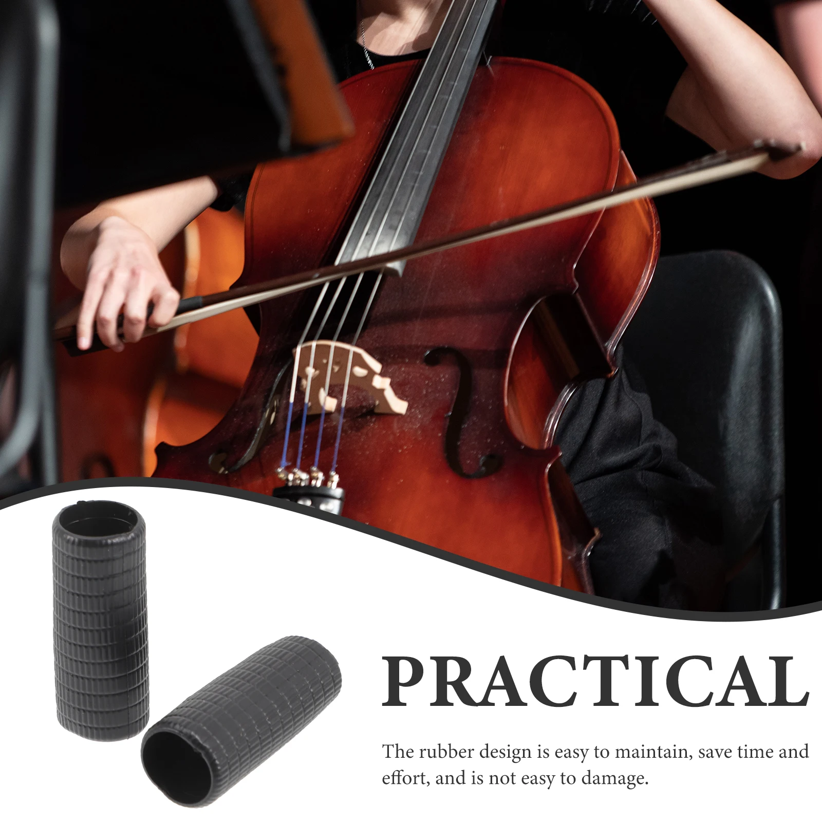 

4Pcs Strong Practicality Rubber Violin Bow Accessories Portable Musical Instrument Supply