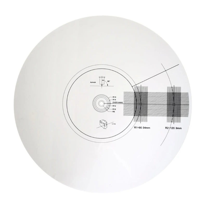 Ruler HIFI Mat Turntable Protractor 3mm Calibration Plate Accessories for LP Vinyl Pickup Player Adjustment Tool