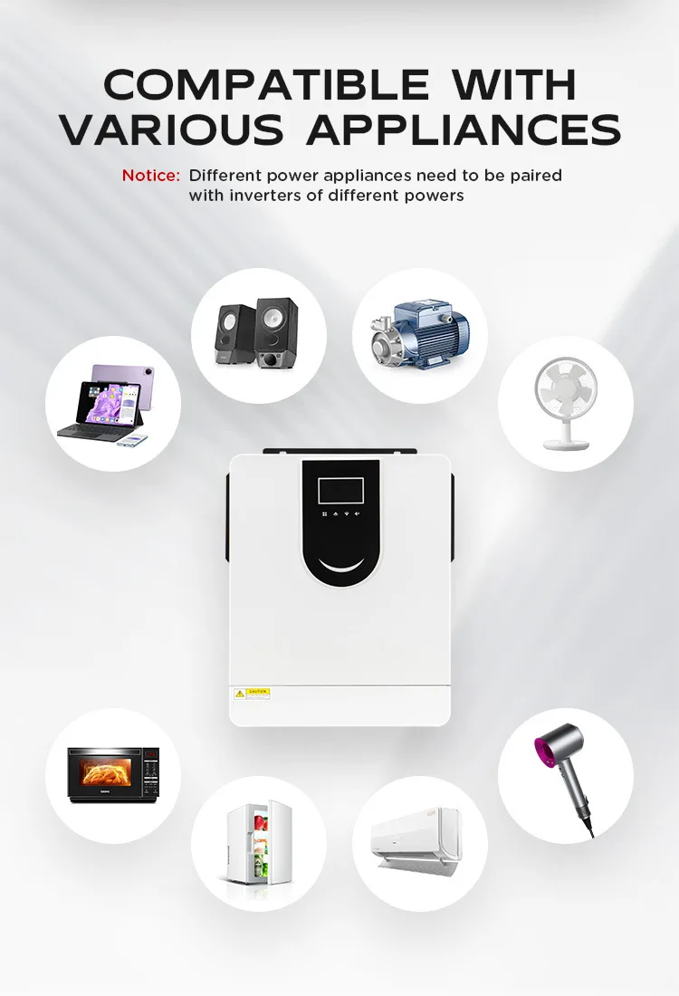 8.2KW Single Phase Hybrid Off Grid Solar Inverter Home Energy Storage WIFI Pure Sine Wave High Efficiency Home Use