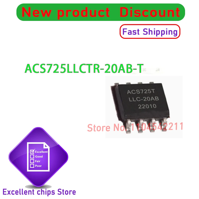 ACS725LLCTR-20AB-T ACS725T LLC-20AB SOP8 1PCS~50PCS/LOT