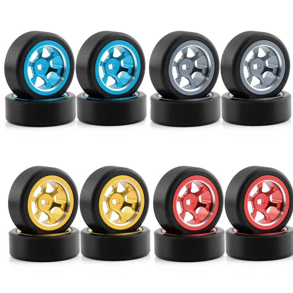 4pcs rim wheel 5 spoke drift tire for rc hobby model car 1/28 Wltoys K969 K989 P929 drift rally kyosho mini-Z Q D