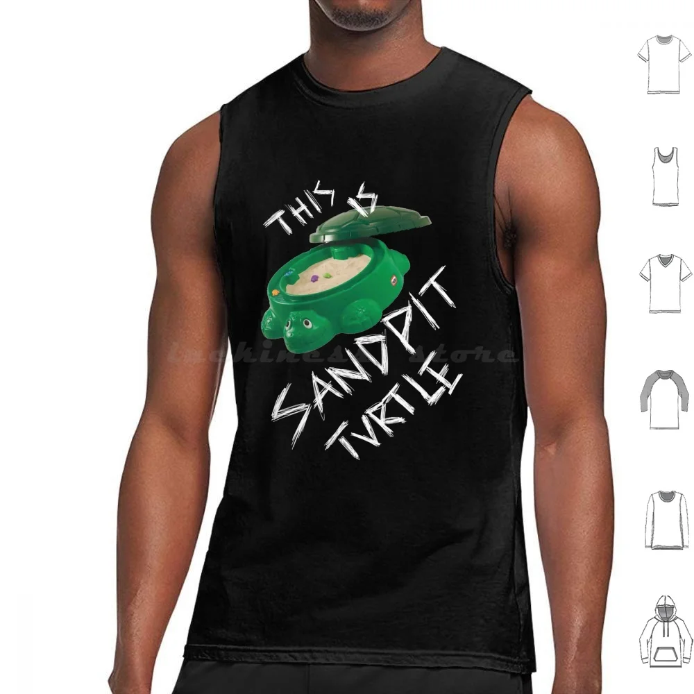 Esta é caixa de areia tartaruga bmth meme branco em preto regatas impressão algodão bmth simples metal música tartaruga meme este é