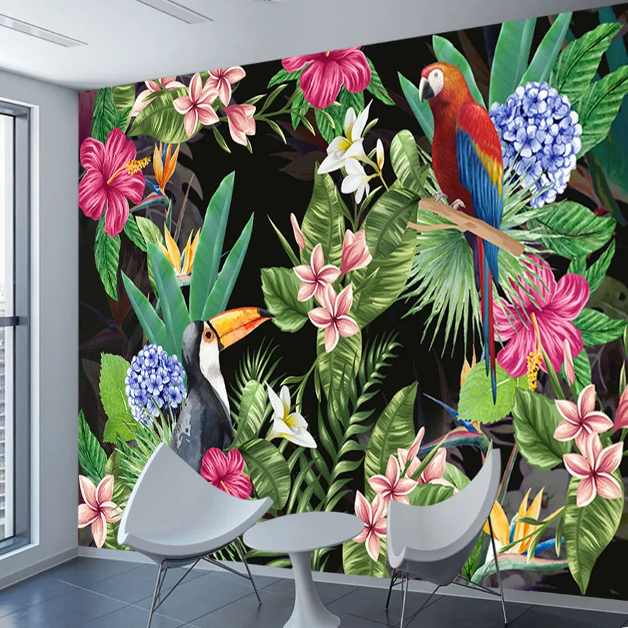 

Modern Custom Peel and Stick Accept Nordic Birds Wallpaper for Living Room Contact Wall Papers Home Decor Covering Natural Mural