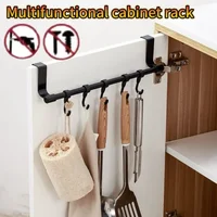 1/2pcs Wall-Mounted Kitchen Cabinet Towel Rack - Space-Saving Dishcloth Holder for Home and Bathroom No Drilling Require 2