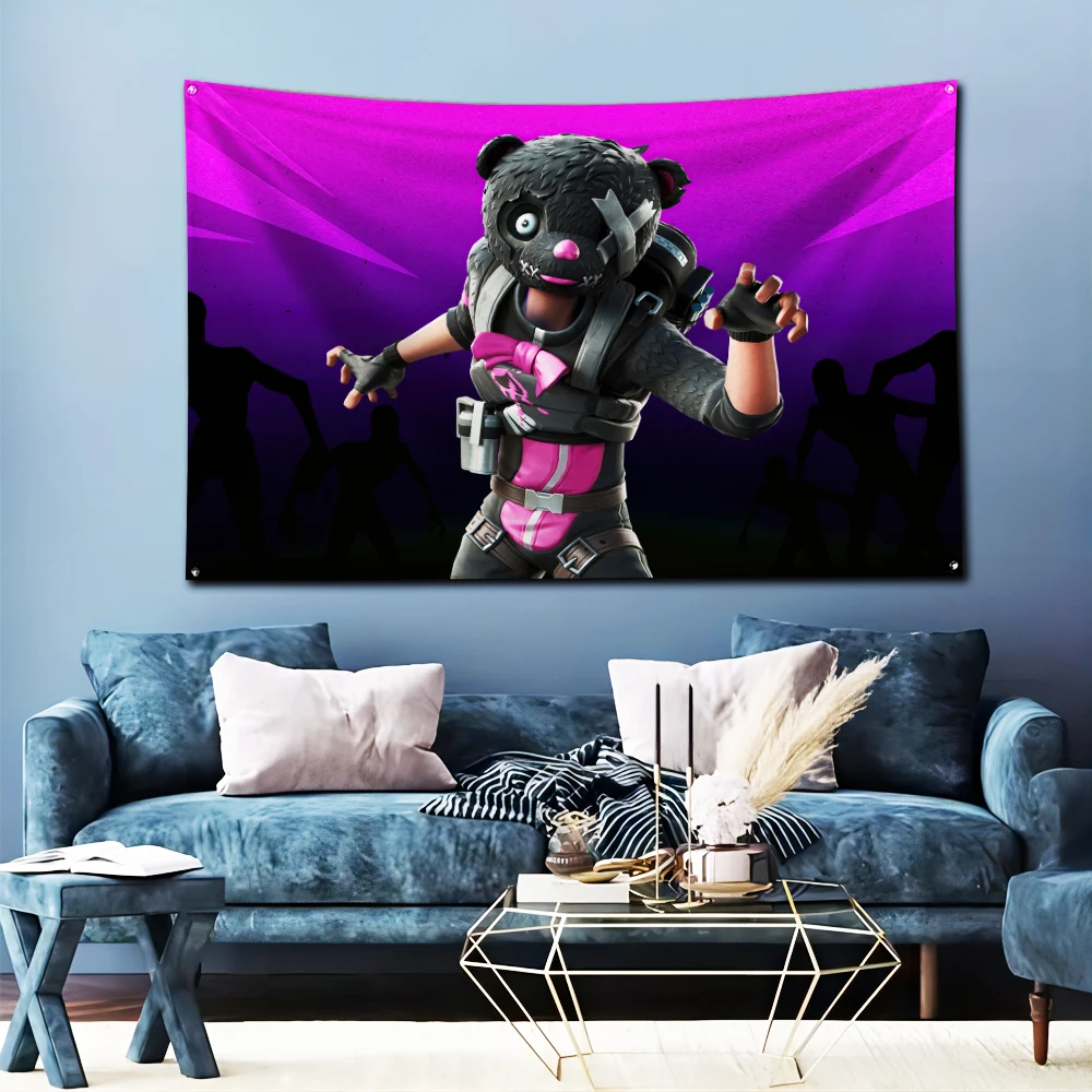 3x5 Ft Hot Game F-Fortnites Flag Polyester Digital Printing Banner for Living Room Wall Art Out Door Decoration With Grommets