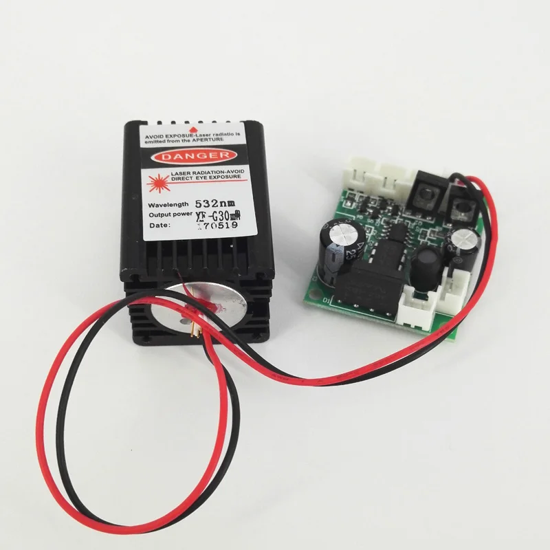 520nm 30mW Green Dot Laser Module Diode DC/AC 12V Stage Lighting TTL 0-5V