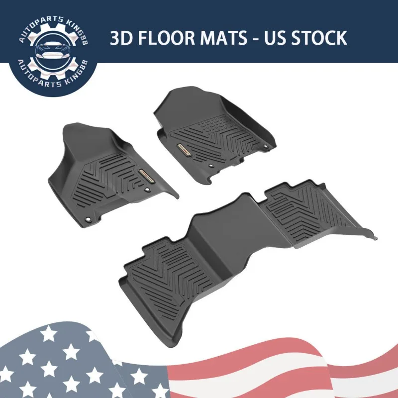 

3D Floor Mats Liners for 2013-2018 Dodge Ram 1500 2500 3500 Crew Cab All Weather United States