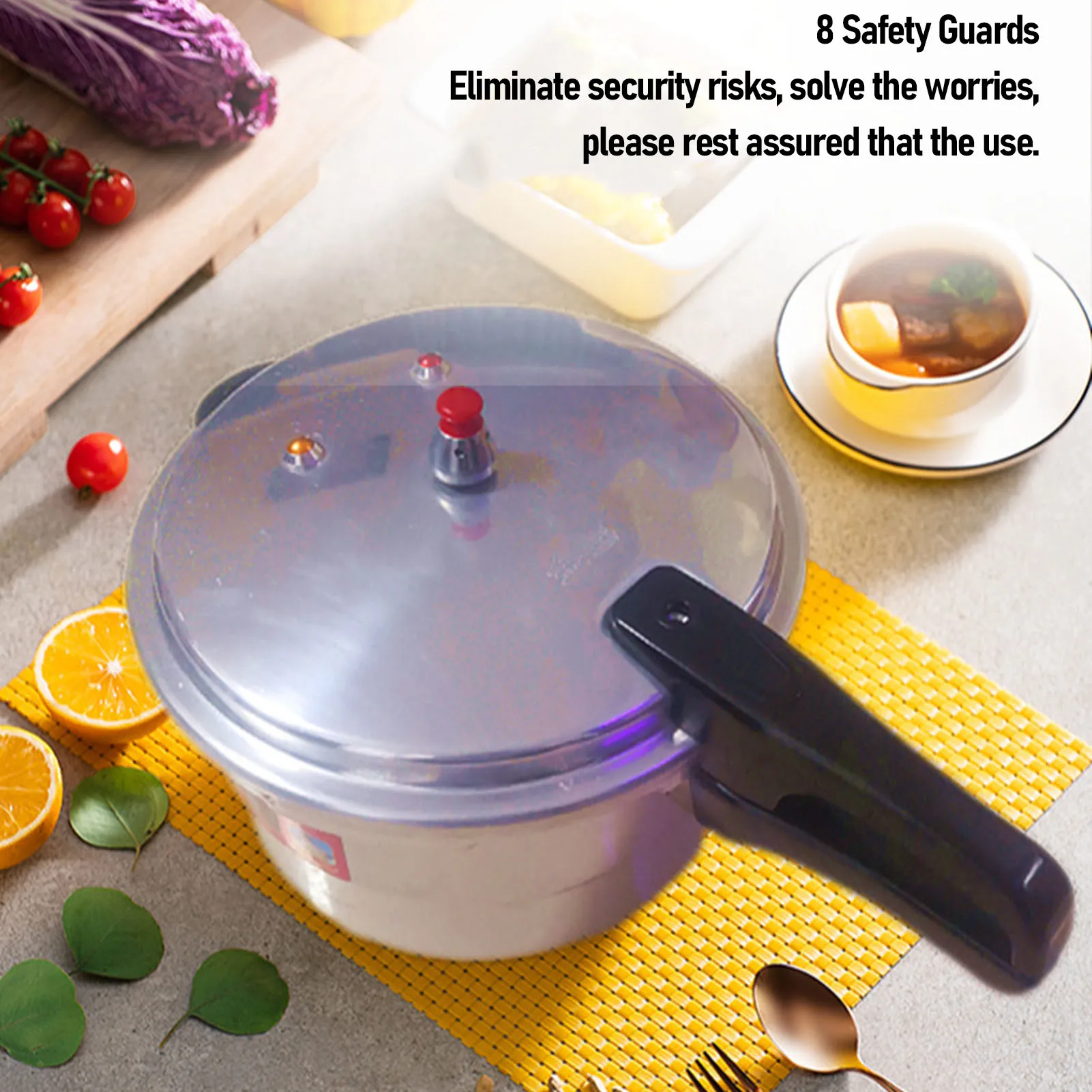 Fast Cooking Pot Pressure Cooker Aluminium Alloy Explosion Proof Large Capacity Pressure Canning Pot Cooker Pressure Cooker