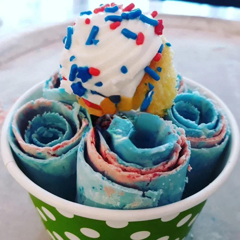 Commercial fry ice cream roll machine Thailand style double pan fried ice cream machine philippines factory price