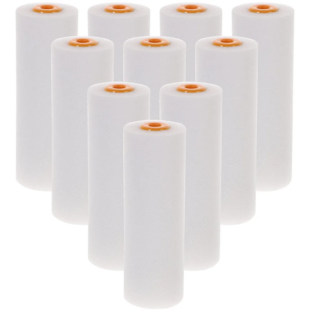 10 個のスポンジペイントカバー 10 パックの交換用スリーブ 壁塗装用 低密度スポンジカバー ローラーフレームペイントローラー用