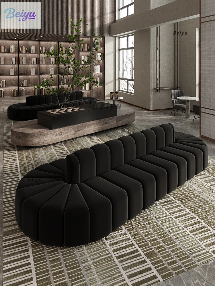 

Double-sided sofa designer light luxury special-shaped office rest area clothing store beauty salon leisure reception card seat