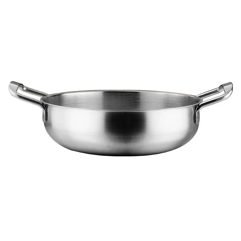 20cm Stainless Steel Ramen Pot Golden Seafood Pots Crayfish Hot Pot Small Wok Pan Clear Soup Pot Kitchen Cooking