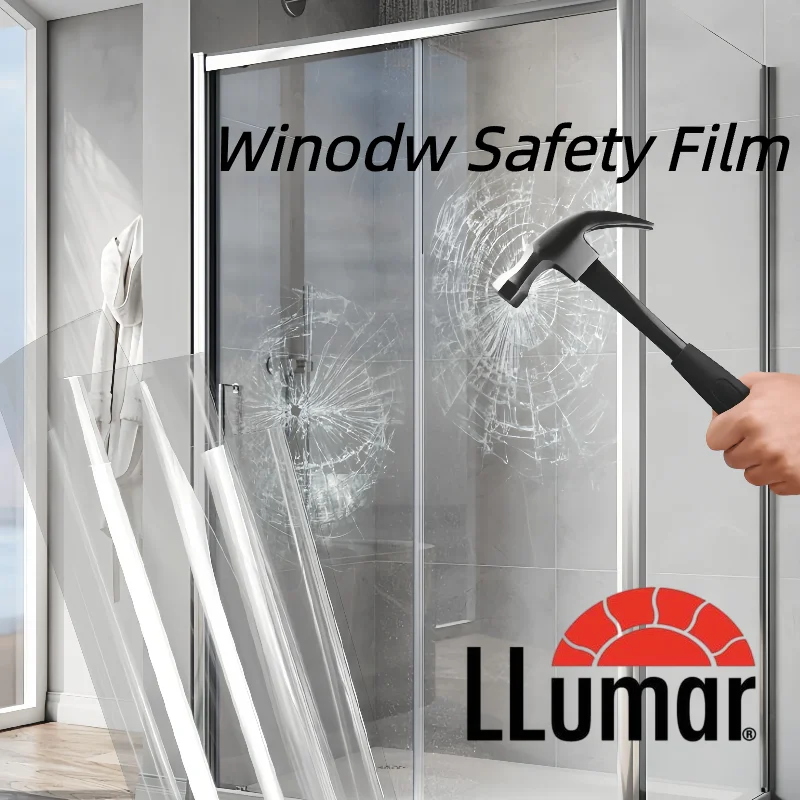 LLumar Safety Film Building Window Film Transparent 2mil 4mil 8mil 12mil Security Anti Shatter Explosion Proof Glass Protection