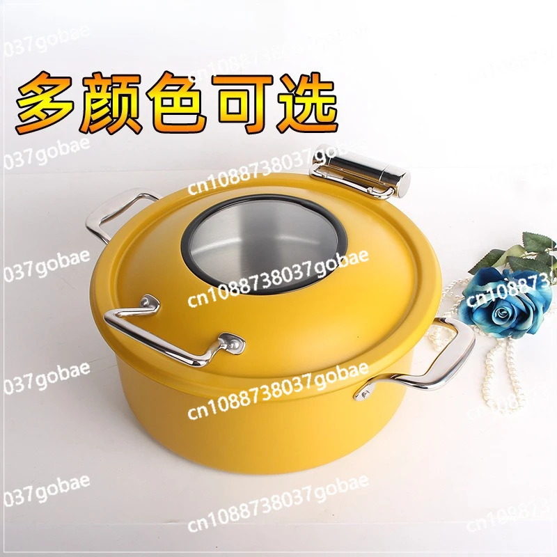 

Роскошная коммерческая цветная теплая овощная кастрюля из нержавеющей стали, буфетная печь