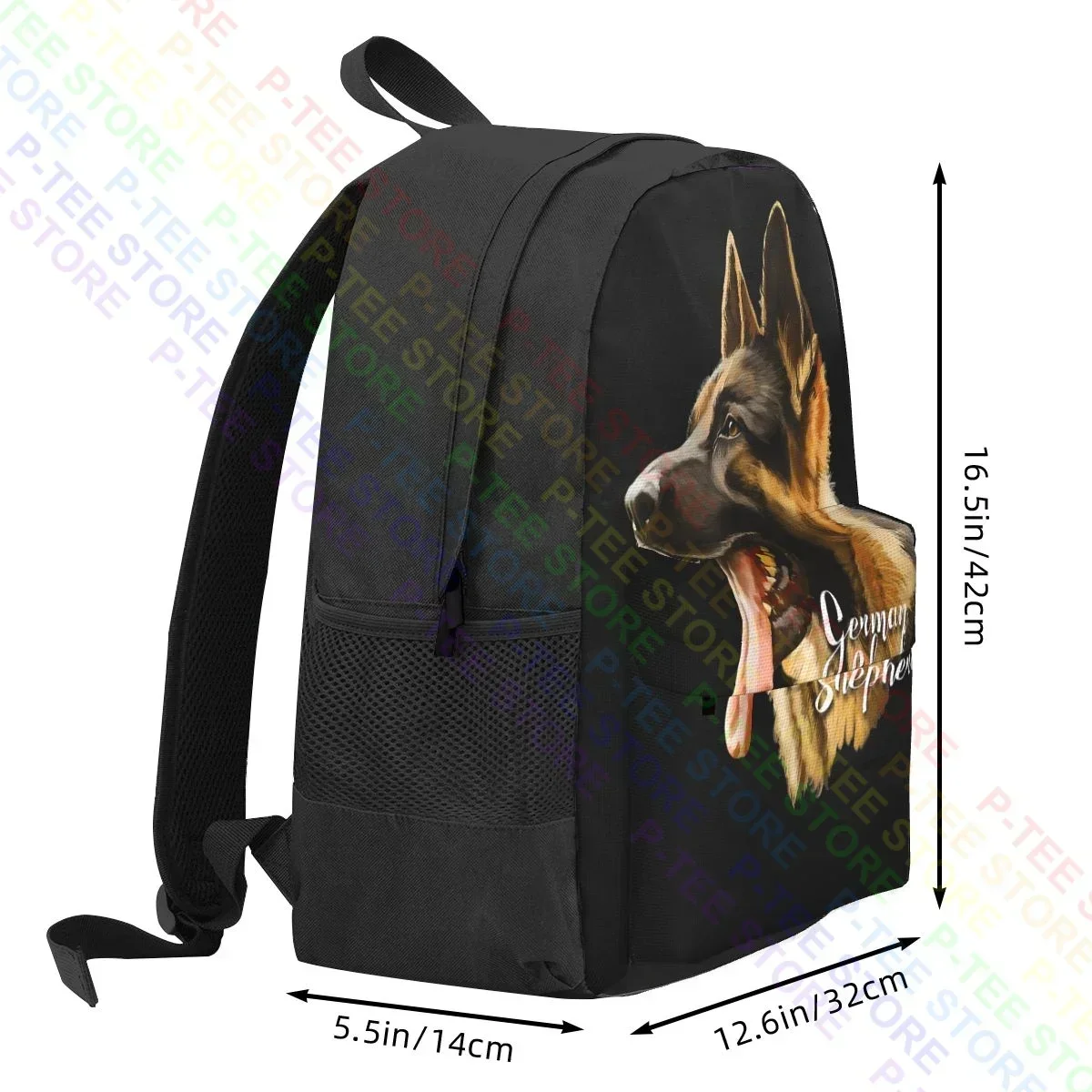 German Shepherd Sharp Dog Large Capacity Backpack Cute Shoe Bag Eco Friendly Large Capacity