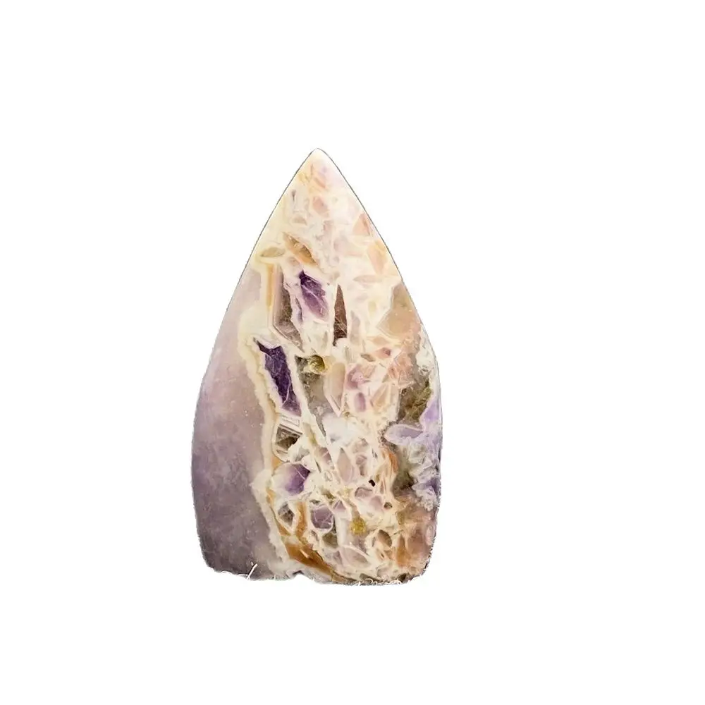 Fantasy Amethyst Crystal Tower Free Form Torch Hand Carved Healing Aura  Feng Shui  Warding Off Evil Spirits  Home Decoration